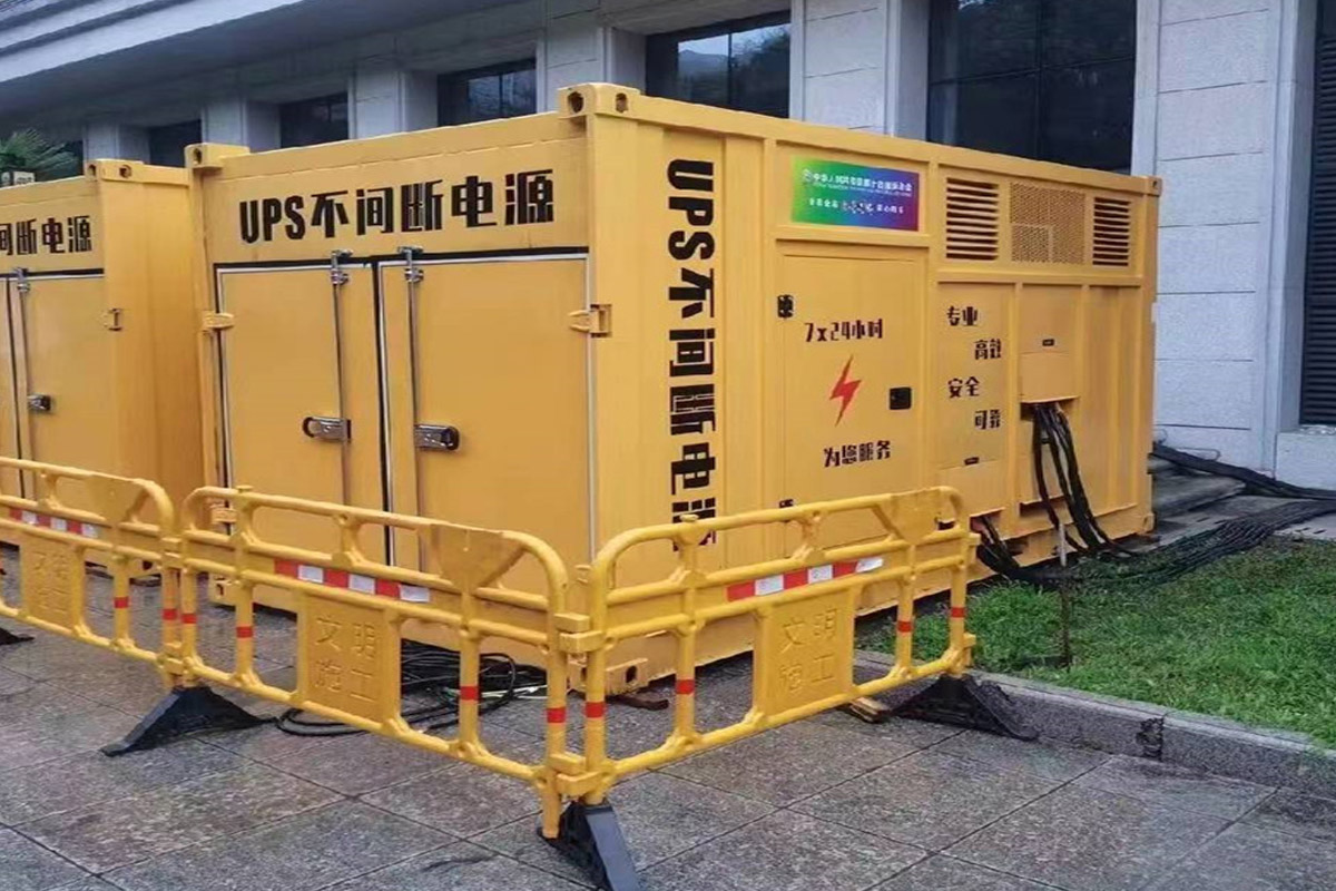 长武发电机租赁施工现场