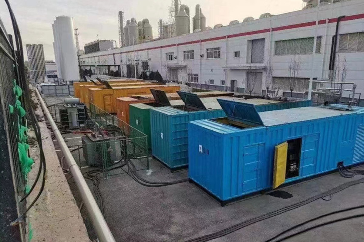 长武发电机租赁施工现场