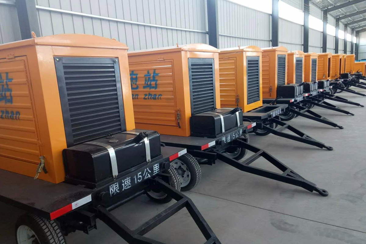 长武发电机租赁施工现场
